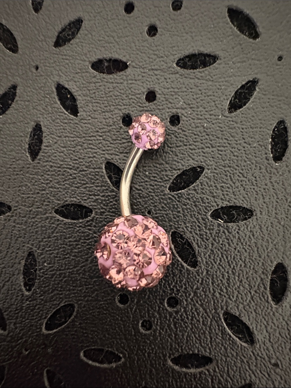 Pink Crystal Navel Ring – Women Jewelry